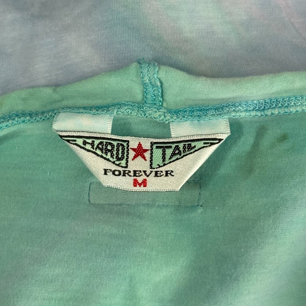 Hard Tail Forever Y2K Top Womens Medium Crop Tie Dye Pastel Yoga Gym Cover Vtg - Picture 3 of 11
